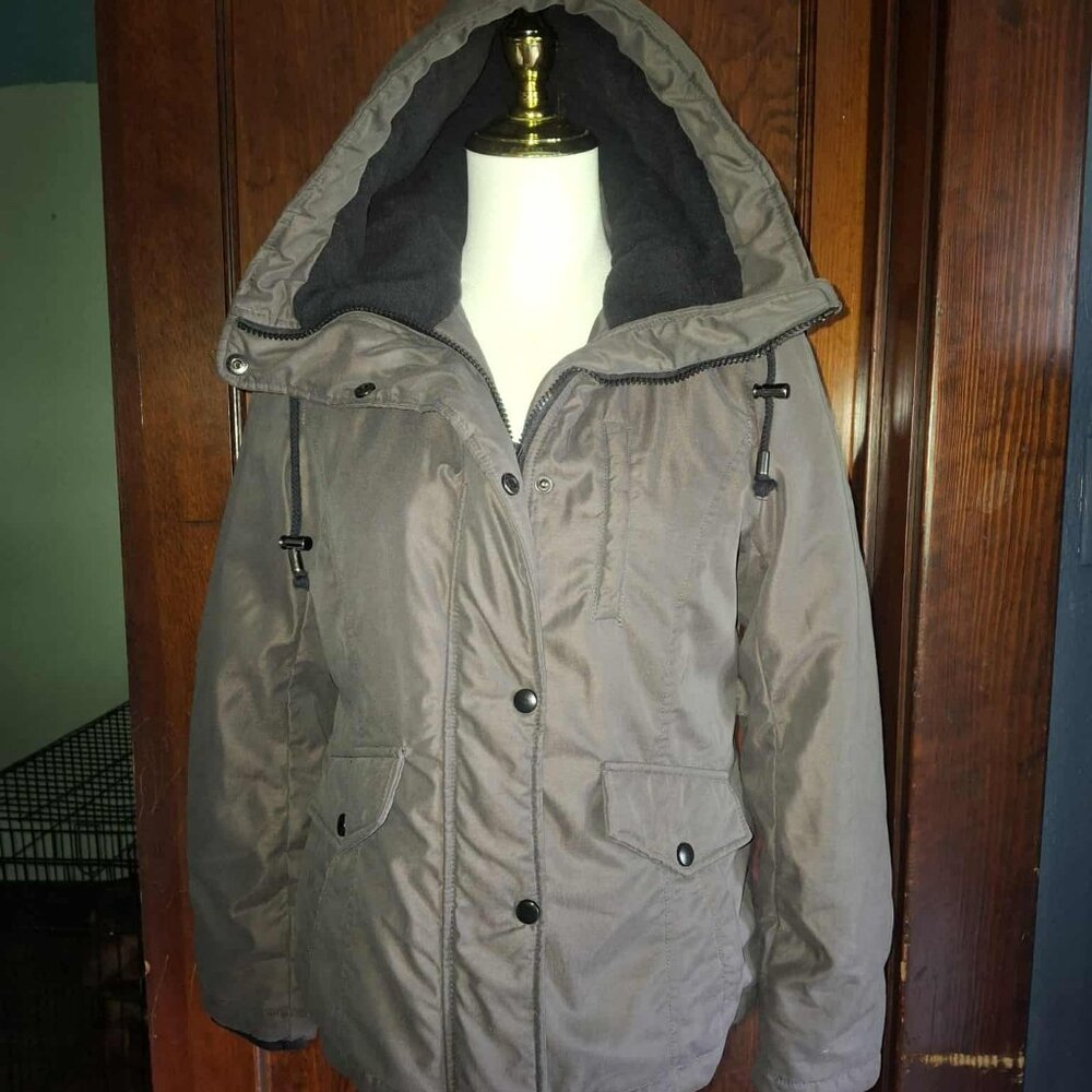 Sebby Gray Hooded Coat